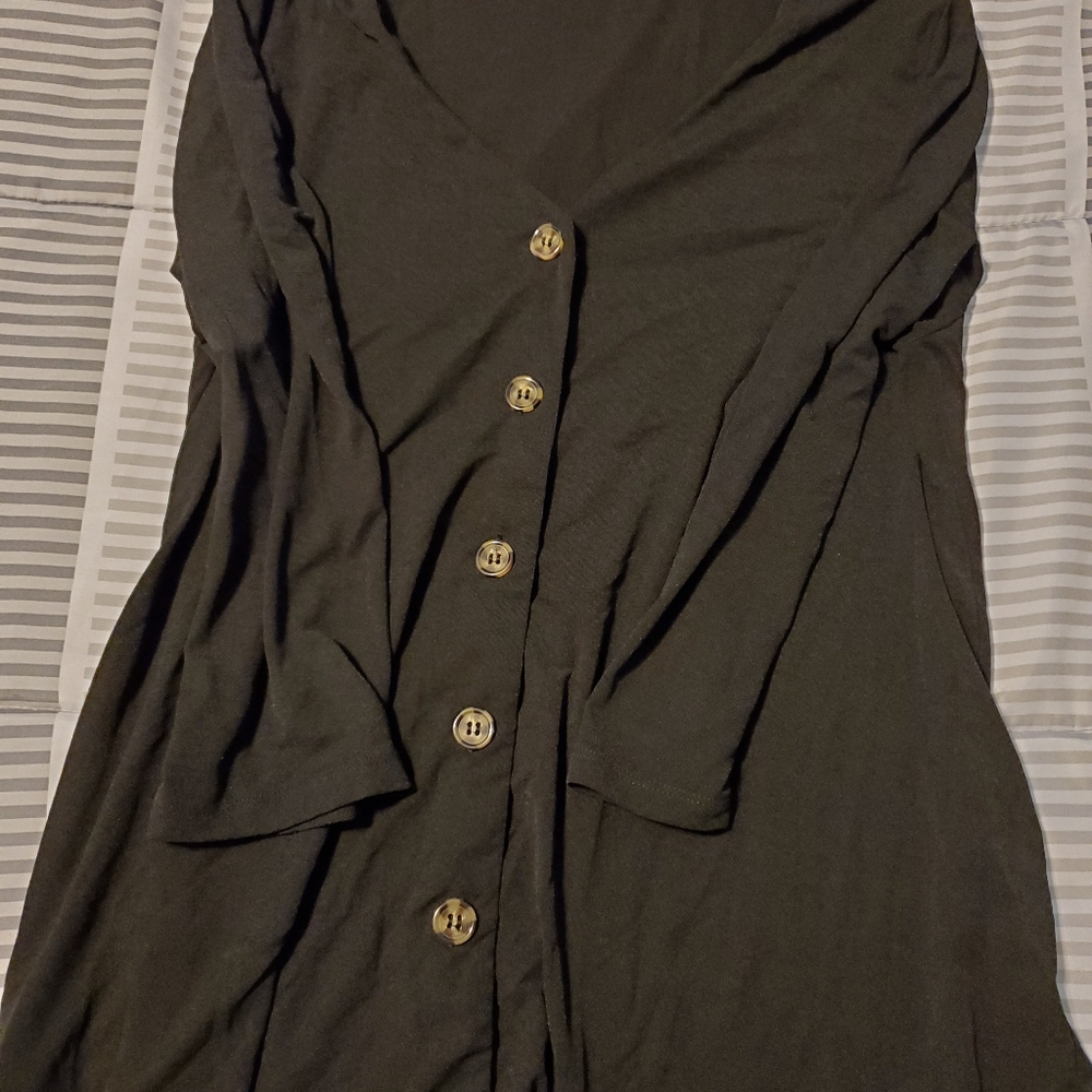 Black button up top